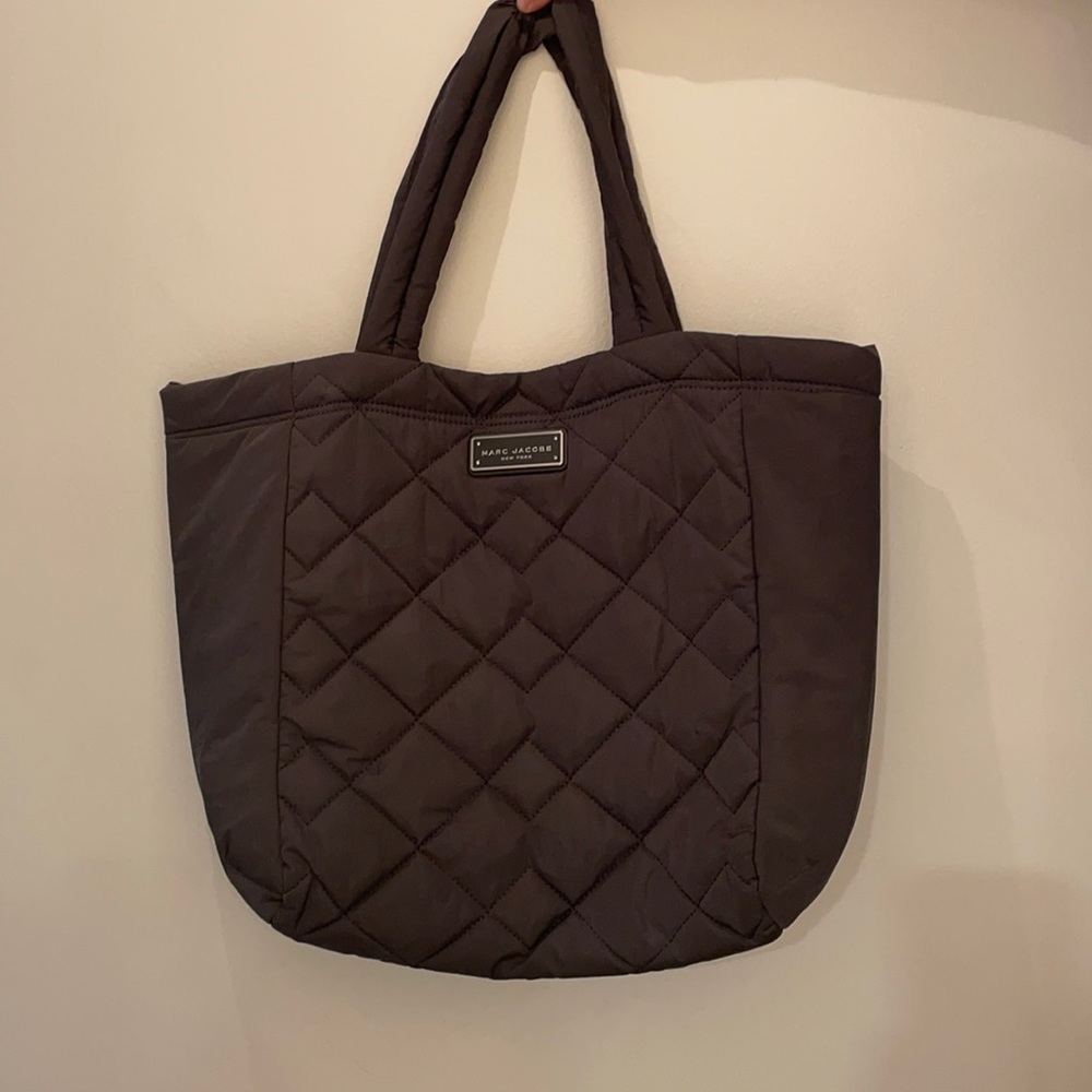Marc Jacobs Grey Quilted Nylon Tote